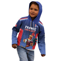 France Rugby Custom Kid Hoodie Come on Les Bleus Blue Style