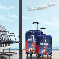France Rugby Custom Luggage Cover Come on Les Bleus Blue Style