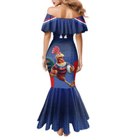 France Rugby Custom Mermaid Dress Come on Les Bleus Blue Style