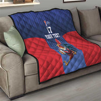 France Rugby Custom Quilt Come on Les Bleus Blue Style