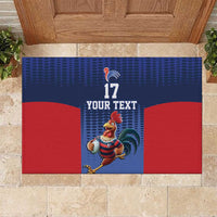 France Rugby Custom Rubber Doormat Come on Les Bleus Blue Style