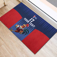 France Rugby Custom Rubber Doormat Come on Les Bleus Blue Style