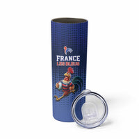 France Rugby Custom Skinny Tumbler Come on Les Bleus Blue Style