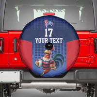 France Rugby Custom Spare Tire Cover Come on Les Bleus Blue Style