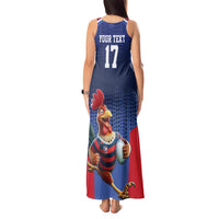France Rugby Custom Tank Maxi Dress Come on Les Bleus Blue Style