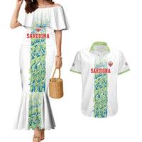 Custom Sardinia Football Couples Matching Mermaid Dress and Hawaiian Shirt Sardigna Sporty Style