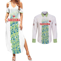 Custom Sardinia Football Couples Matching Summer Maxi Dress and Long Sleeve Button Shirt Sardigna Sporty Style