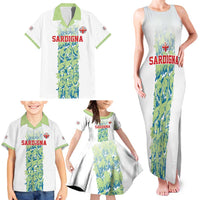 Custom Sardinia Football Family Matching Tank Maxi Dress and Hawaiian Shirt Sardigna Sporty Style