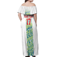 Custom Sardinia Football Off Shoulder Maxi Dress Sardigna Sporty Style
