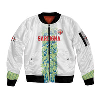 Custom Sardinia Football Sleeve Zip Bomber Jacket Sardigna Sporty Style