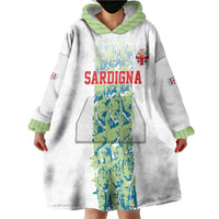 Custom Sardinia Football Wearable Blanket Hoodie Sardigna Sporty Style