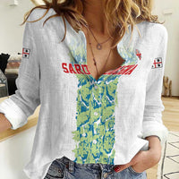 Custom Sardinia Football Women Casual Shirt Sardigna Sporty Style