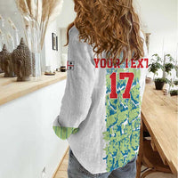 Custom Sardinia Football Women Casual Shirt Sardigna Sporty Style