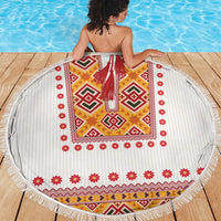 Slovakia Costume Beach Blanket Traditional Folk Pattern