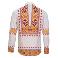 Slovakia Costume Family Matching Off The Shoulder Long Sleeve Dress and Hawaiian Shirt Traditional Folk Pattern