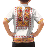 Slovakia Costume Family Matching Puletasi and Hawaiian Shirt Traditional Folk Pattern