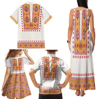 Slovakia Costume Family Matching Tank Maxi Dress and Hawaiian Shirt Traditional Folk Pattern
