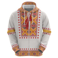 Slovakia Costume Hoodie Traditional Folk Pattern