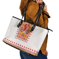 Slovakia Costume Leather Tote Bag Traditional Folk Pattern