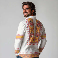 Slovakia Costume Long Sleeve Polo Shirt Traditional Folk Pattern