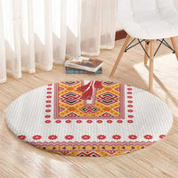 Slovakia Costume Round Carpet Traditional Folk Pattern
