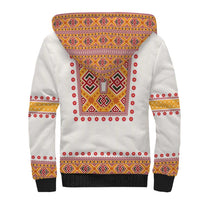 Slovakia Costume Sherpa Hoodie Traditional Folk Pattern