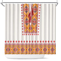 Slovakia Costume Shower Curtain Traditional Folk Pattern