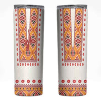Slovakia Costume Skinny Tumbler Traditional Folk Pattern