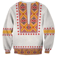Slovakia Costume Sweatshirt Traditional Folk Pattern
