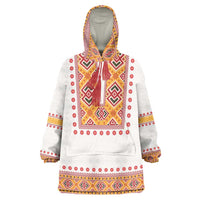 Slovakia Costume Wearable Blanket Hoodie Traditional Folk Pattern