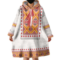 Slovakia Costume Wearable Blanket Hoodie Traditional Folk Pattern