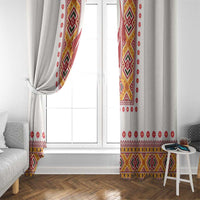Slovakia Costume Window Curtain Traditional Folk Pattern