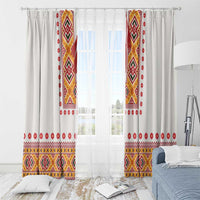 Slovakia Costume Window Curtain Traditional Folk Pattern