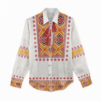 Slovakia Costume Women Casual Shirt Traditional Folk Pattern