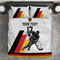 Custom Germany Ice Hockey Bedding Set Retro Jersey