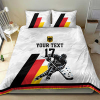 Custom Germany Ice Hockey Bedding Set Retro Jersey