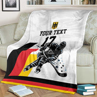Custom Germany Ice Hockey Blanket Retro Jersey