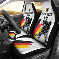 Custom Germany Ice Hockey Car Seat Cover Retro Jersey
