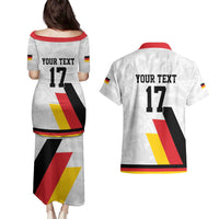 Custom Germany Ice Hockey Couples Matching Puletasi and Hawaiian Shirt Retro Jersey