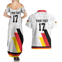 Custom Germany Ice Hockey Couples Matching Summer Maxi Dress and Hawaiian Shirt Retro Jersey