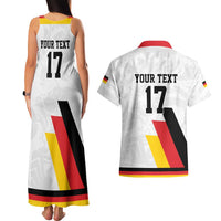 Custom Germany Ice Hockey Couples Matching Tank Maxi Dress and Hawaiian Shirt Retro Jersey