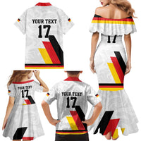 Custom Germany Ice Hockey Family Matching Mermaid Dress and Hawaiian Shirt Retro Jersey