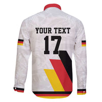 Custom Germany Ice Hockey Family Matching Off Shoulder Maxi Dress and Hawaiian Shirt Retro Jersey