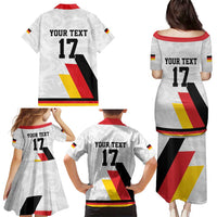 Custom Germany Ice Hockey Family Matching Puletasi and Hawaiian Shirt Retro Jersey