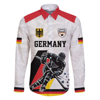 Custom Germany Ice Hockey Family Matching Puletasi and Hawaiian Shirt Retro Jersey