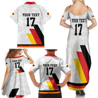 Custom Germany Ice Hockey Family Matching Summer Maxi Dress and Hawaiian Shirt Retro Jersey