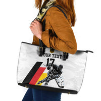 Custom Germany Ice Hockey Leather Tote Bag Retro Jersey