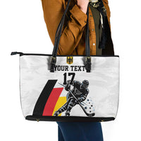 Custom Germany Ice Hockey Leather Tote Bag Retro Jersey