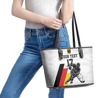 Custom Germany Ice Hockey Leather Tote Bag Retro Jersey