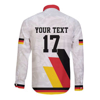 Custom Germany Ice Hockey Long Sleeve Button Shirt Retro Jersey